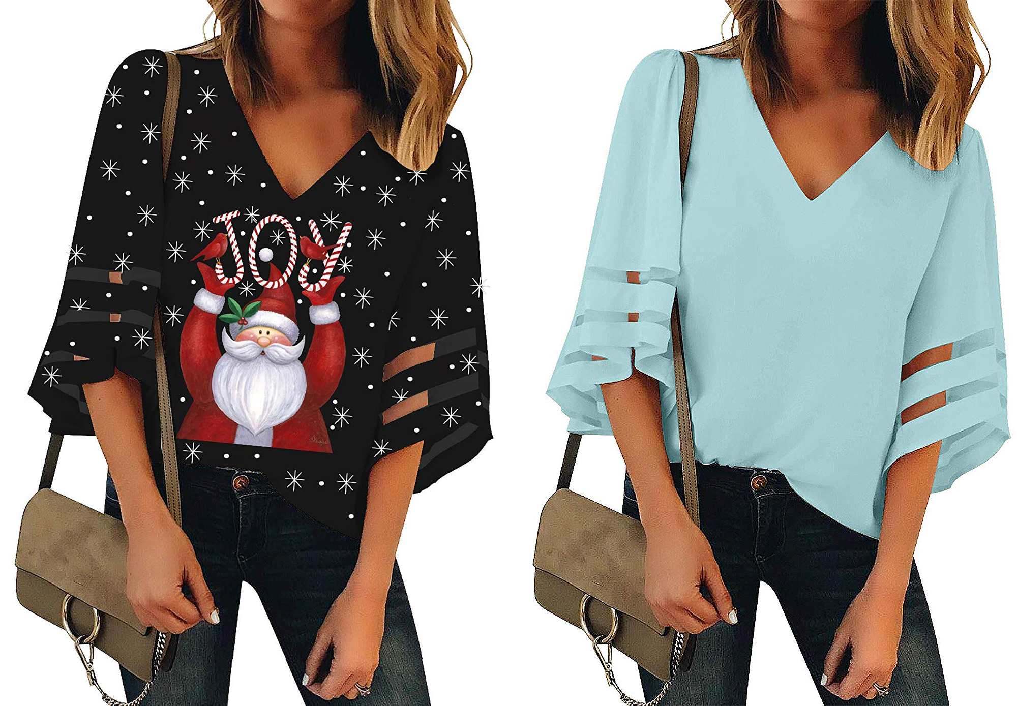 LookbookStore Mesh Panel Blouse