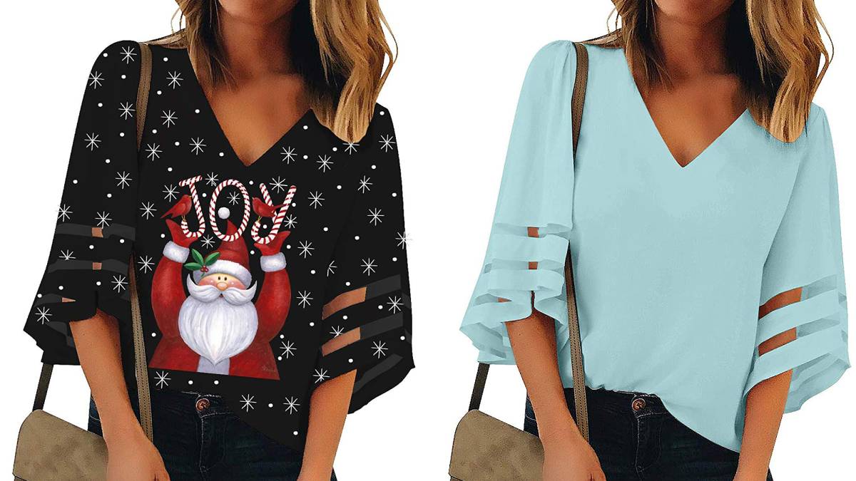 LookbookStore Mesh Panel Blouse
