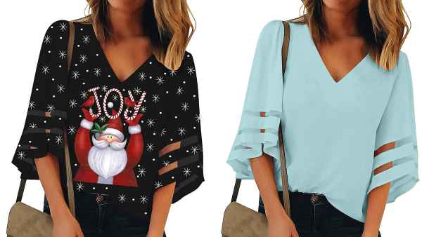 LookbookStore Mesh Panel Blouse