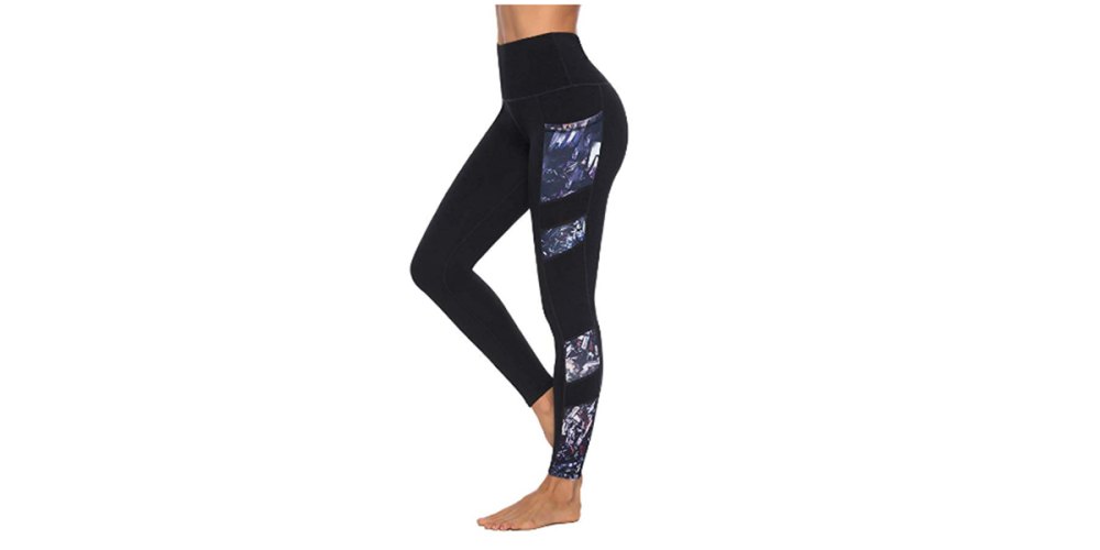 Women's Printed Yoga Pants with 2 Pockets