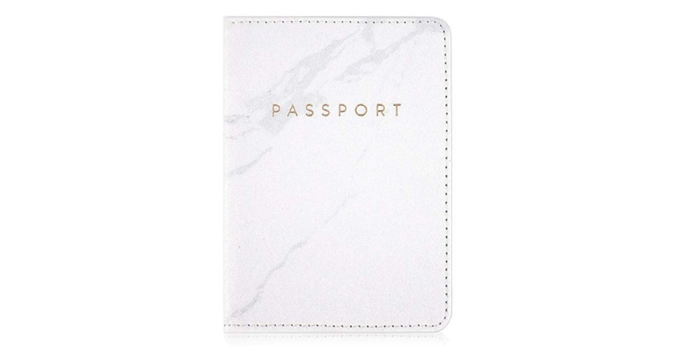 Leminimo Leather Marble Passport Cover