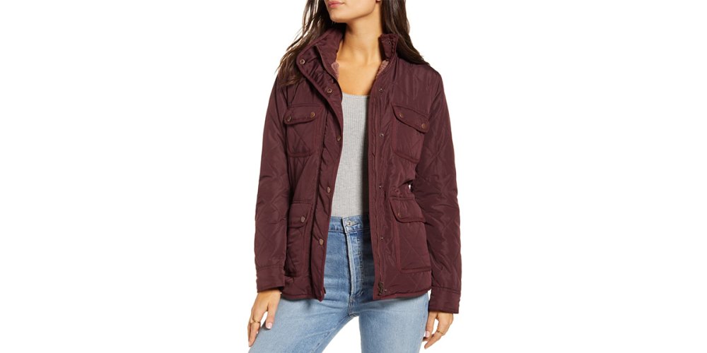 Thread & Supply Fleece Lined Quilted Utility Jacket