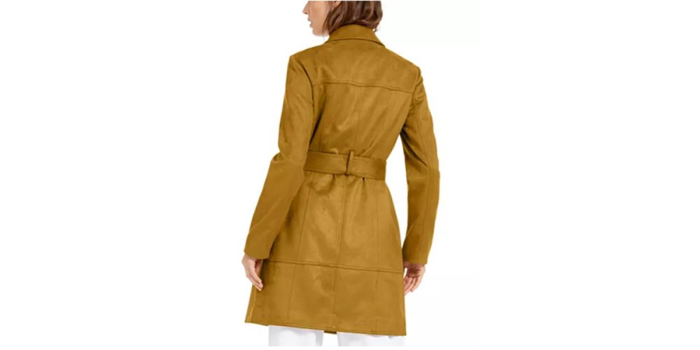 I.N.C. Faux-Suede Trench Coat, Created For Macy's