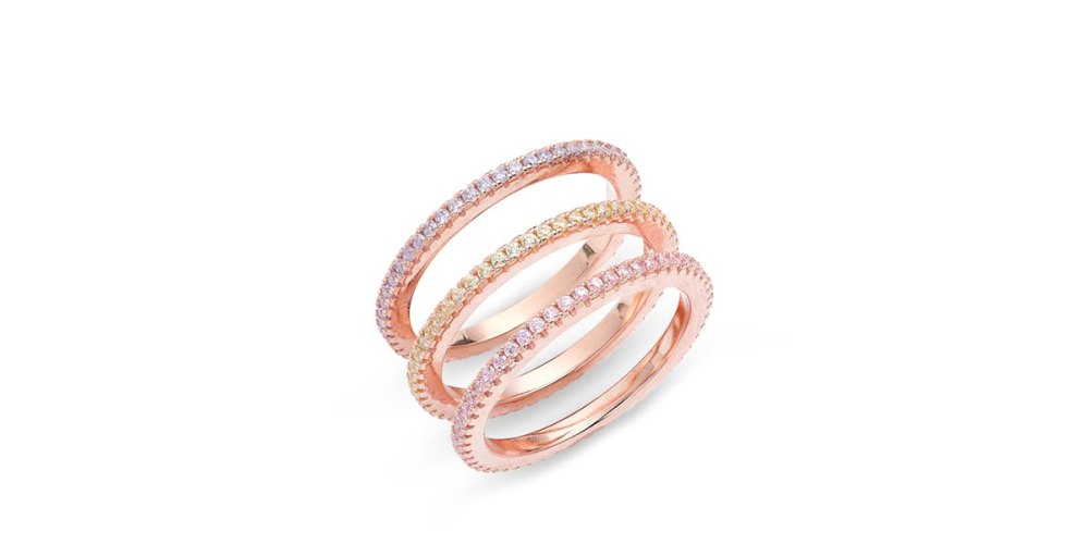 Adina’s Jewels Set of 3 Pastel Rings