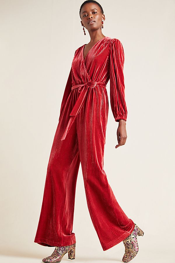 Ali & Jay Samantha Velvet Jumpsuit (Rose)