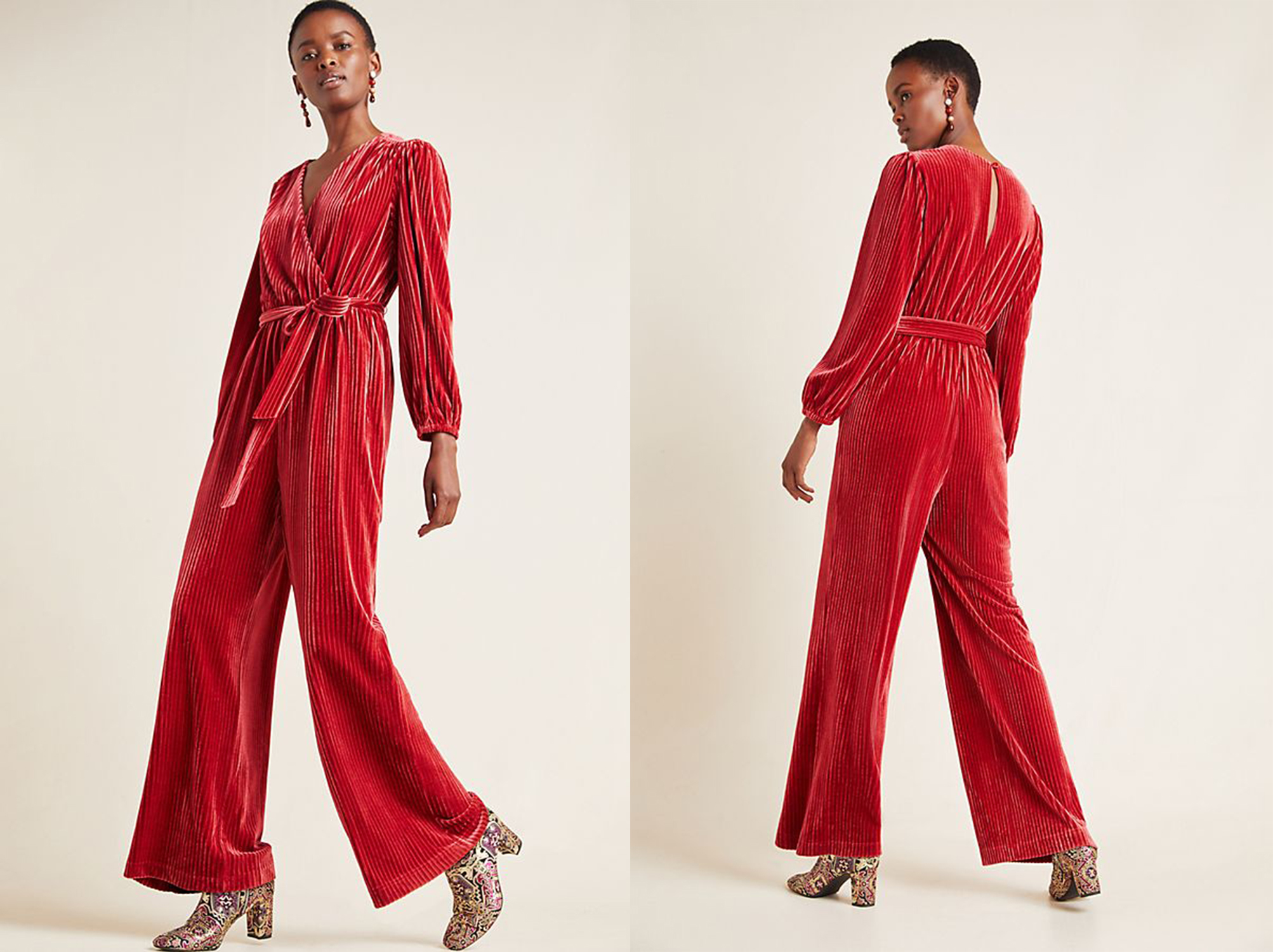 Ali & Jay Samantha Velvet Jumpsuit (Rose)
