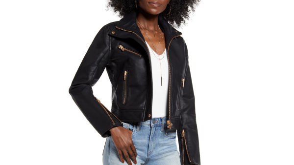 BLANKNYC The Essentials Faux-Leather Moto Jacket