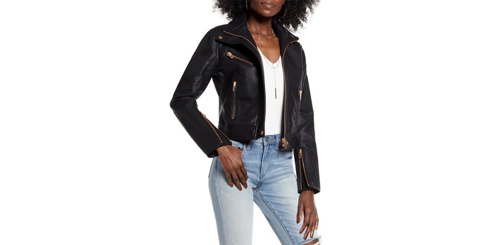 BLANKNYC The Essentials Faux-Leather Moto Jacket