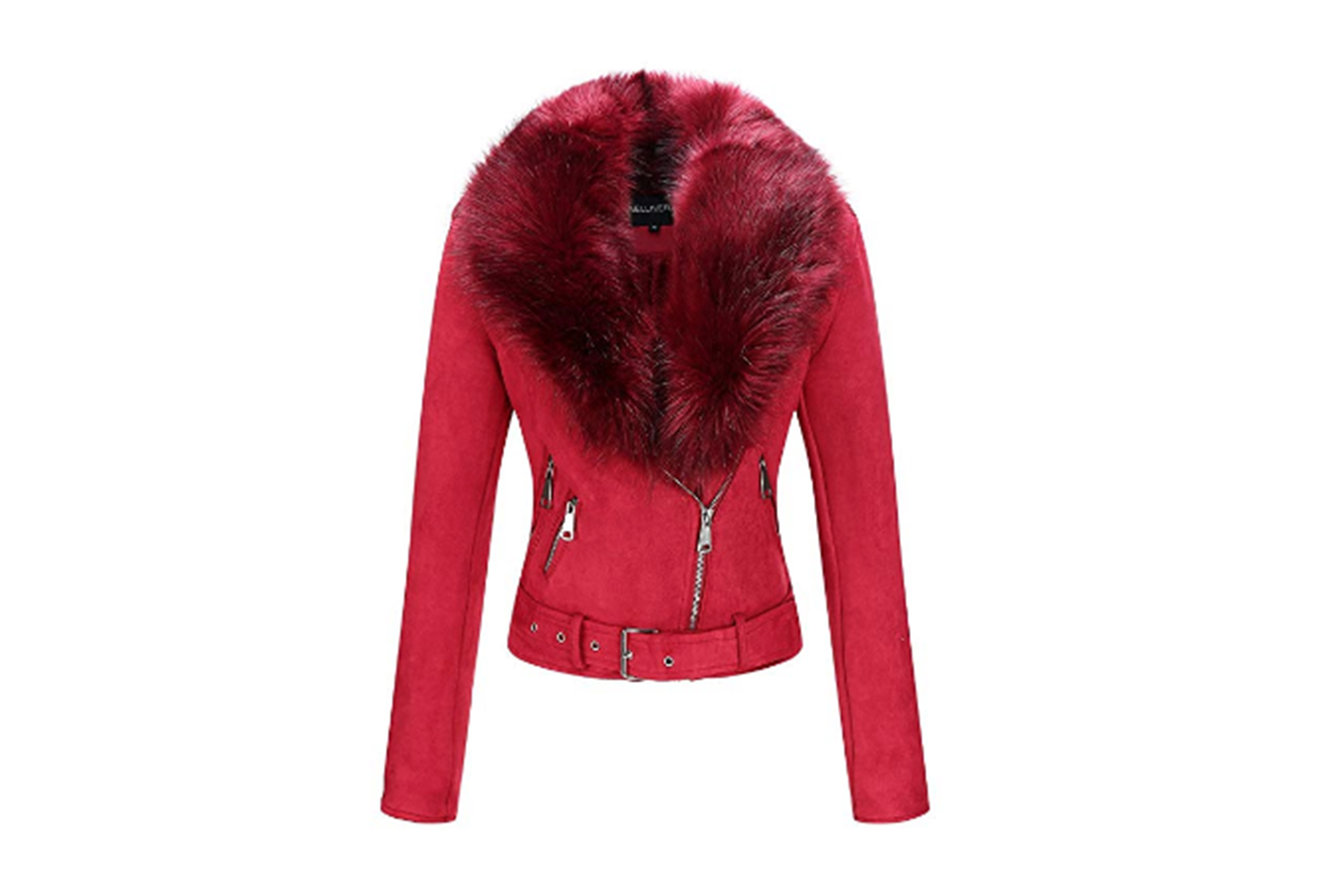 Bellivera Women's Faux Suede Moto Jacket