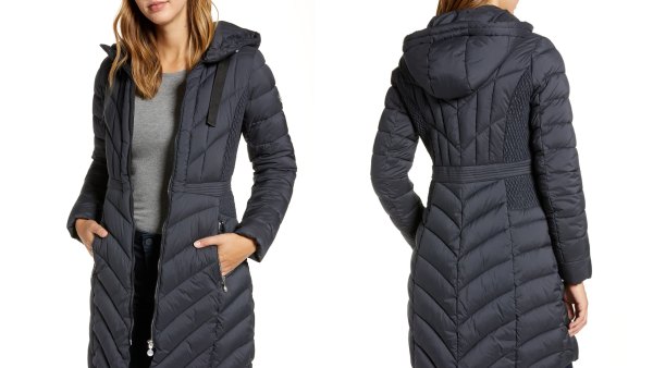 Bernardo Packable Hooded Walker Coat (Coal)