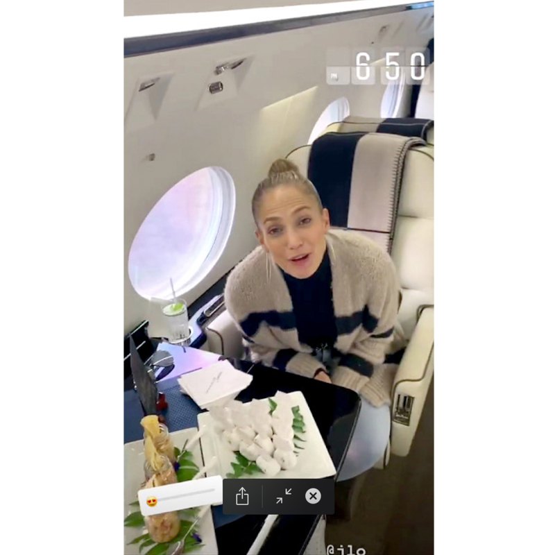 Celebrities Eating on Private Planes