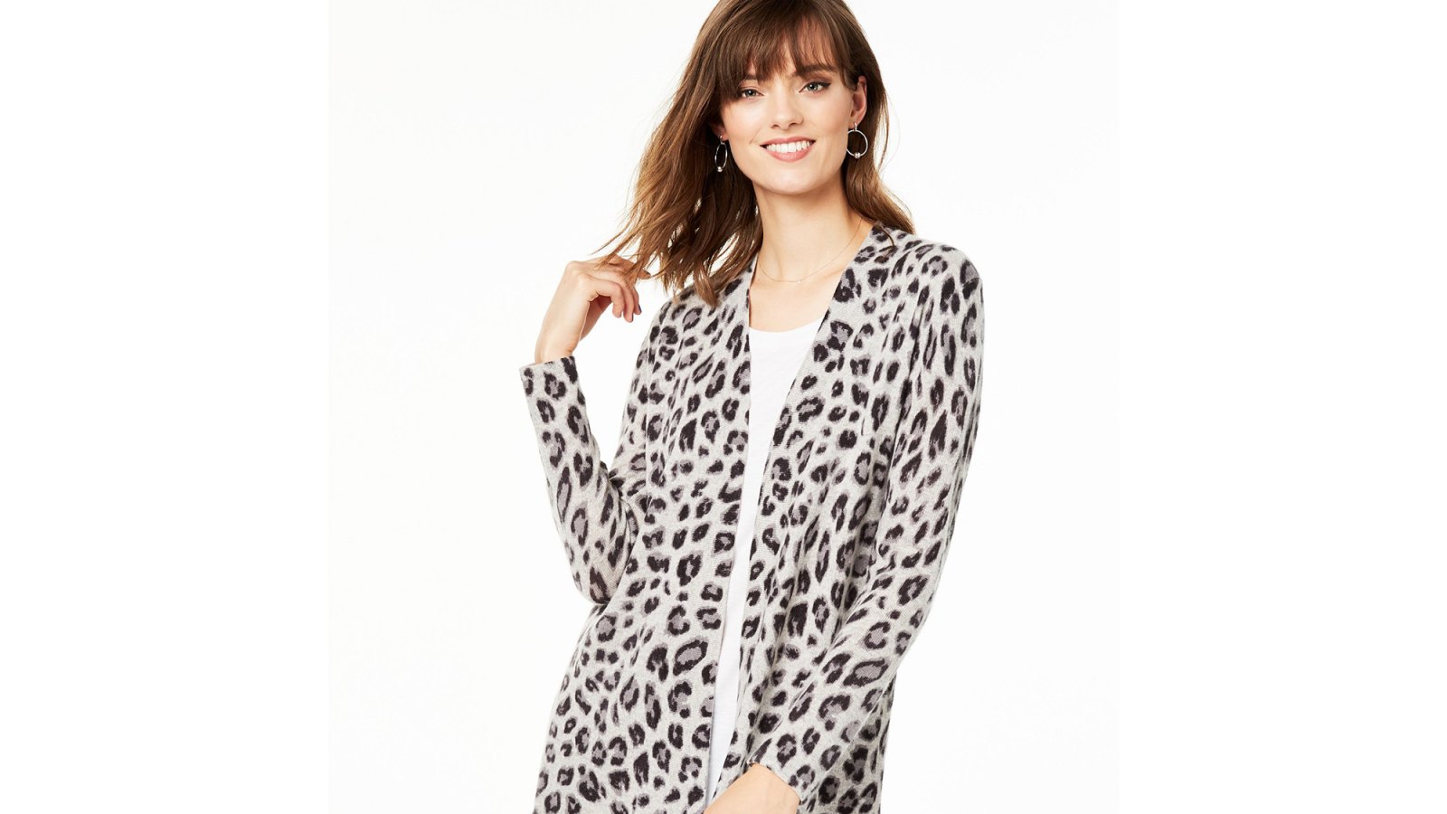 Charter Club Animal-Print Pure Cashmere Cardigan, Regular & Petite Sizes, Created For Macy's
