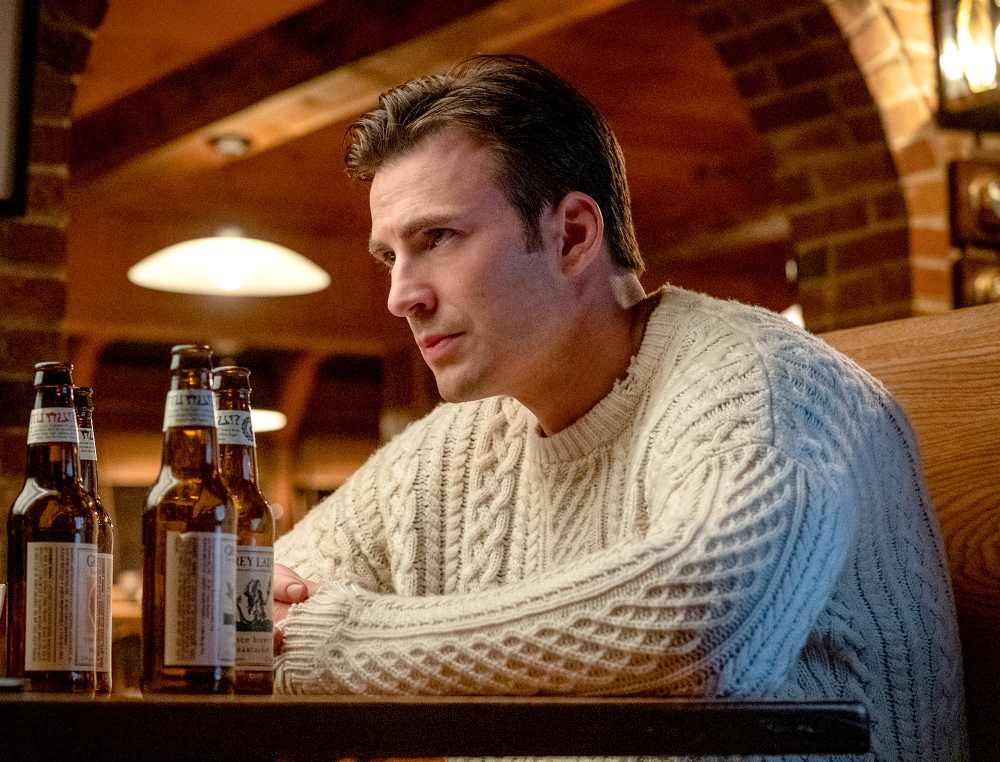 Chris Evans Knives Out Sweater dog 1