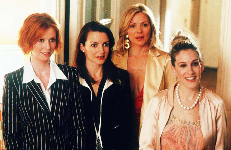 Cynthia Nixon, Kristin Davis, Kim Cattrall, Sarah Jessica Parker Sex and The City 57th Golden Globe Awards 2000