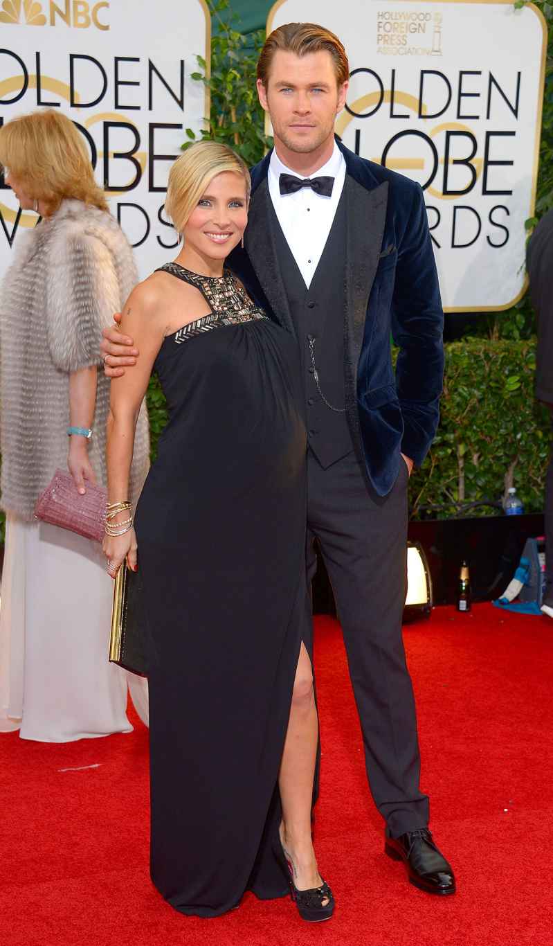 Elsa Pataky and Chris Hemsworth Baby Bumps at the Golden Globes