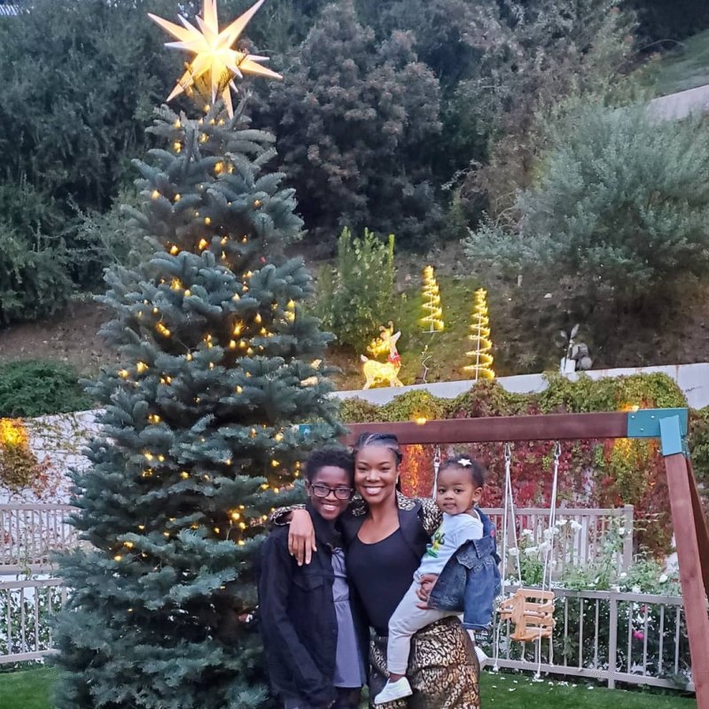 Gabrielle Union Celebrities Picking and Decorating Christmas Trees With Their Kids