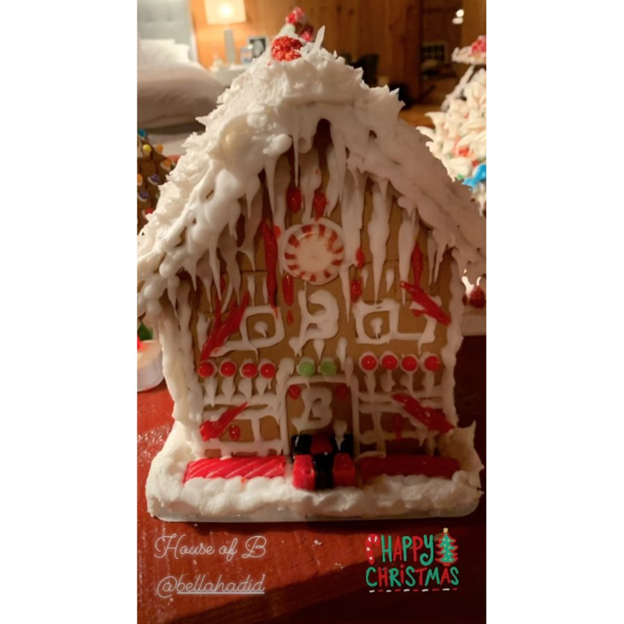 Gigi, Bella and Yolanda Hadid Make Gingerbread Houses Together on Christmas