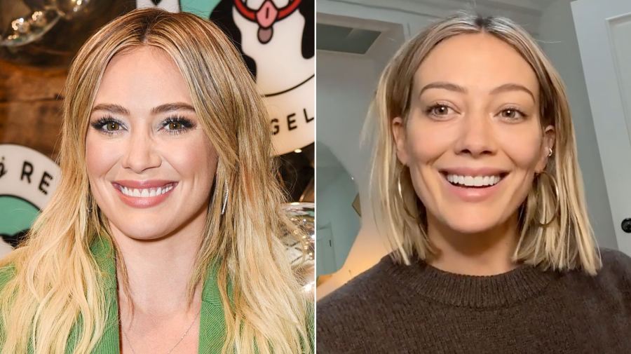 Hilary Duff Long Bob Hair Change Instagram