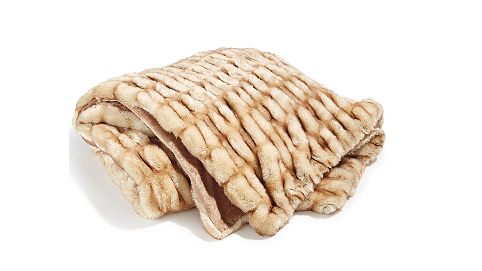 Hotel Collection Carved Faux-Fur Throw