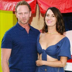 Ian Ziering and Estranged Wife Erin Ludwig Reunite at Tori Spelling's Daughter's Birthday Party-main