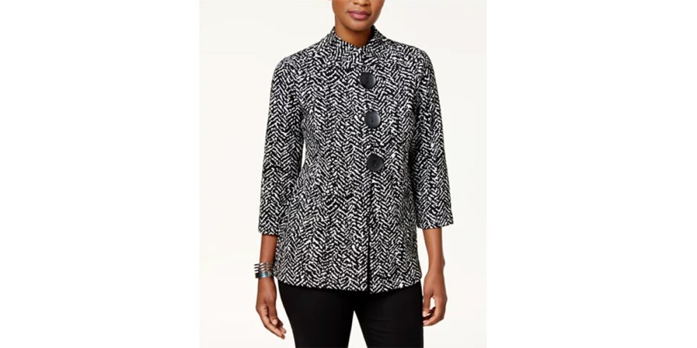 JM Collection Printed Three-Button Jacket, Created for Macy's