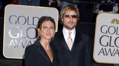 Brad Pitt and Jennifer Aniston Golden Globes 2002