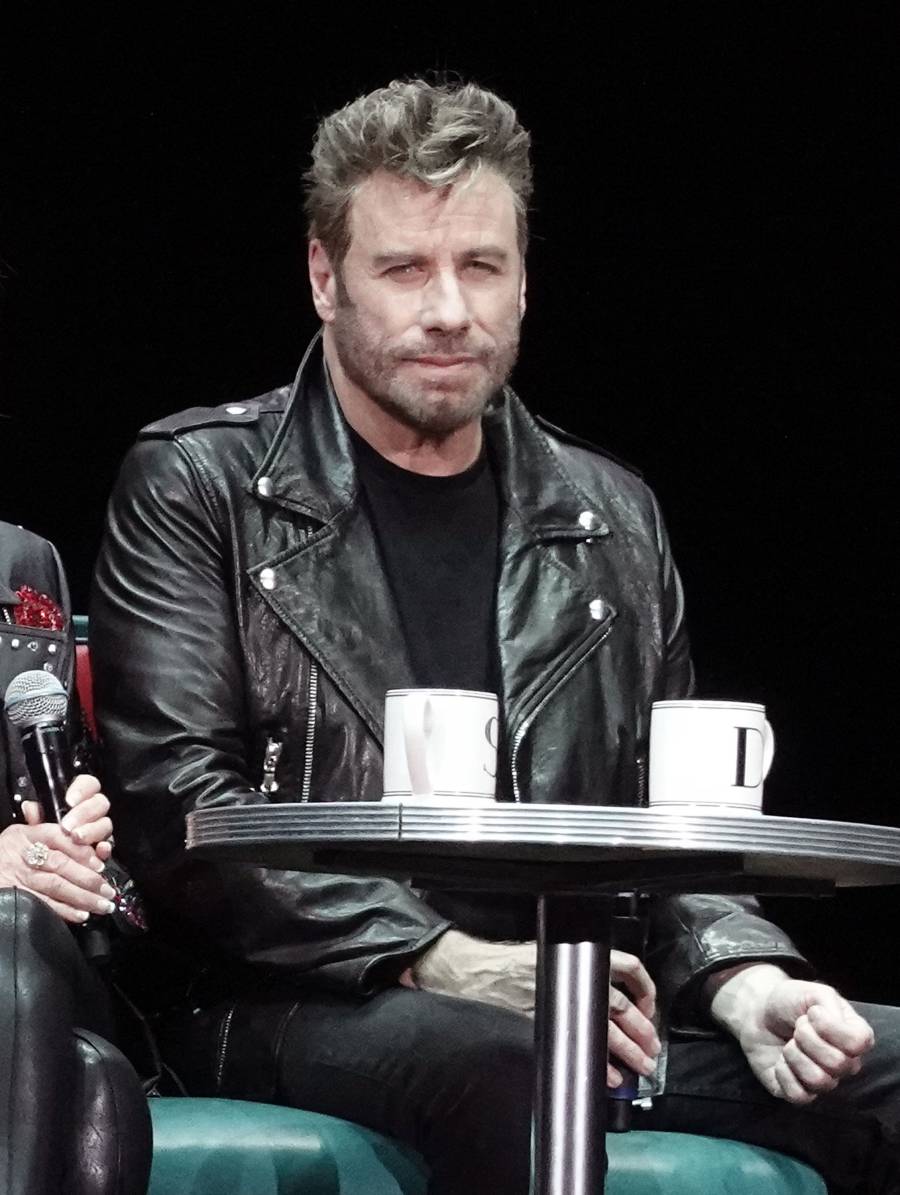 John Travolta and Olivia Newton-John Reprise 'Grease' Roles in Full-On Costumes