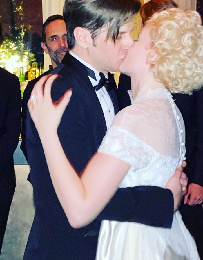 Julia Garner and Mark Foster's Wedding Zac Posen Gown