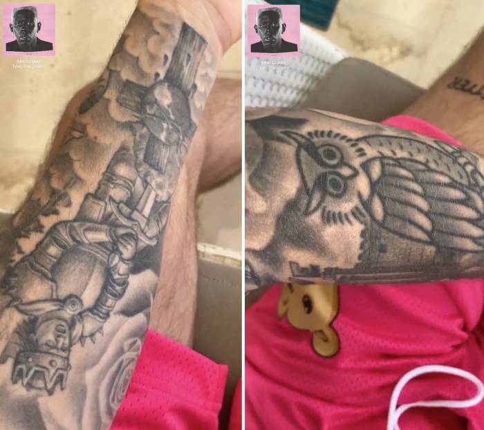 Justin Bieber arm tattoos