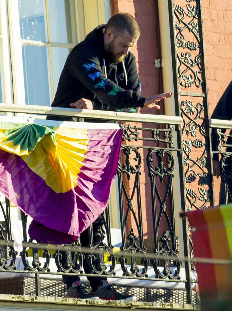 Justin Timberlake Returns to New Orleans Balcony Sans Alisha Wainwright After PDA Scandal 2