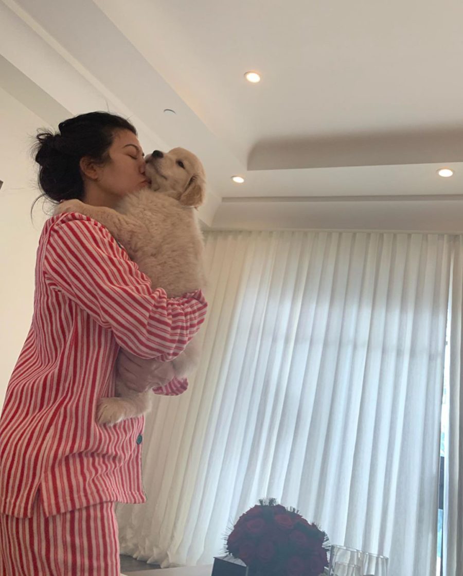 Kourtney Kardashian Got a New Puppy for Christmas