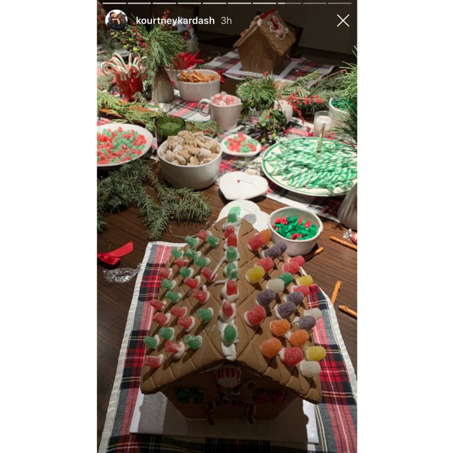 Kourtney Kardashian Hosted the Ultimate Gingerbread House-Making Party