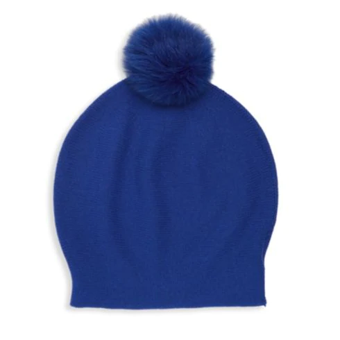 La Fiorentina Dyed Fox Fur Pom-Pom Hat