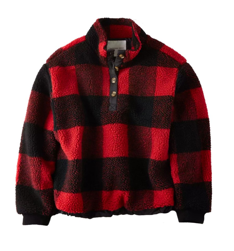 Last-Minute Gifts - American Eagle Fuzzy Sherpa Popover Jacket