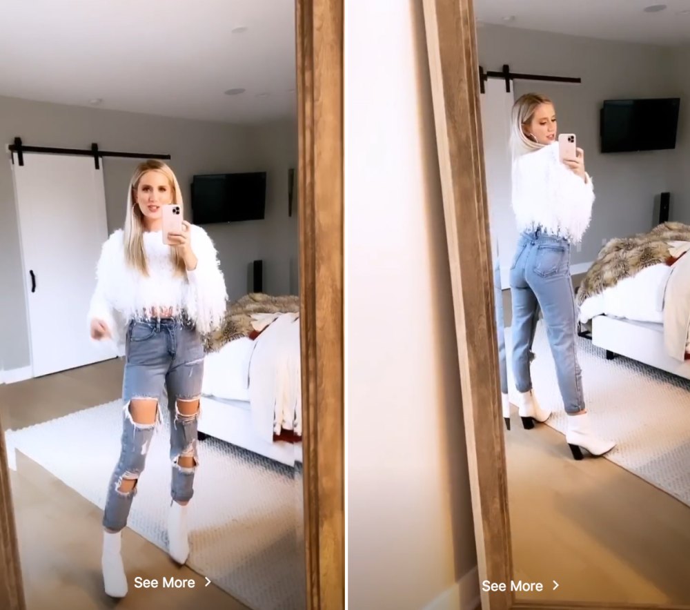 Lauren-Burnham-Wears-1st-Pair-of-Pre-Pregnancy-Jeans-After-Giving-Birth-to-Daughter-Alessi-2