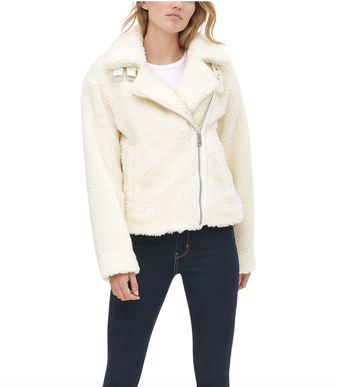 Fastbot womens Flush Jacket Sherpa Asymmetric Cowl Neck Sweatshirt Shearling Shaggy Sweater Oversized Coat Casual Outwear 