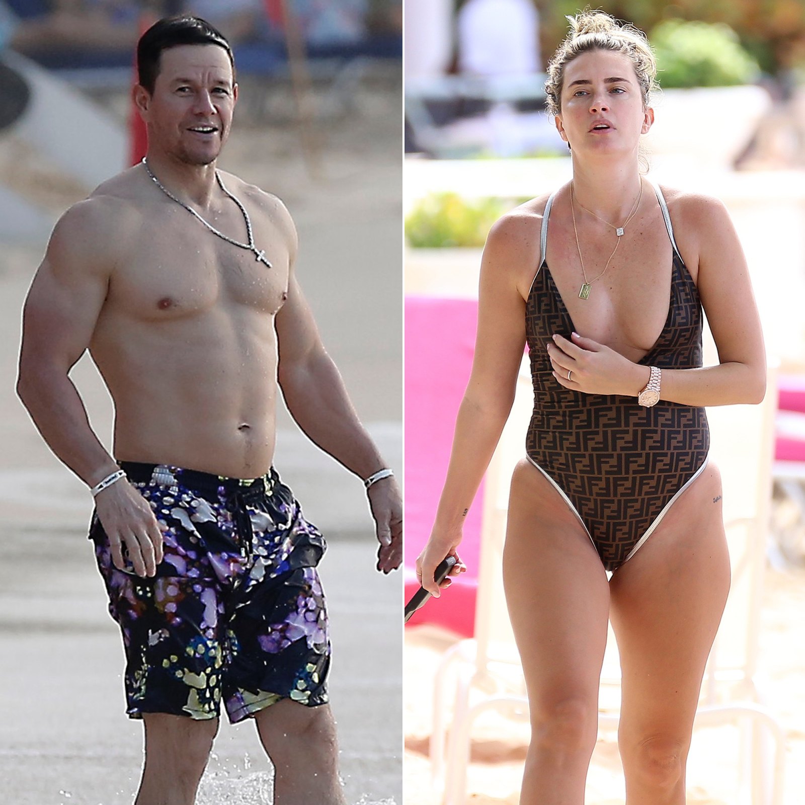 Mark Wahlberg, Wife Rhea Durham Rock Their Toned Bodies on the Beach