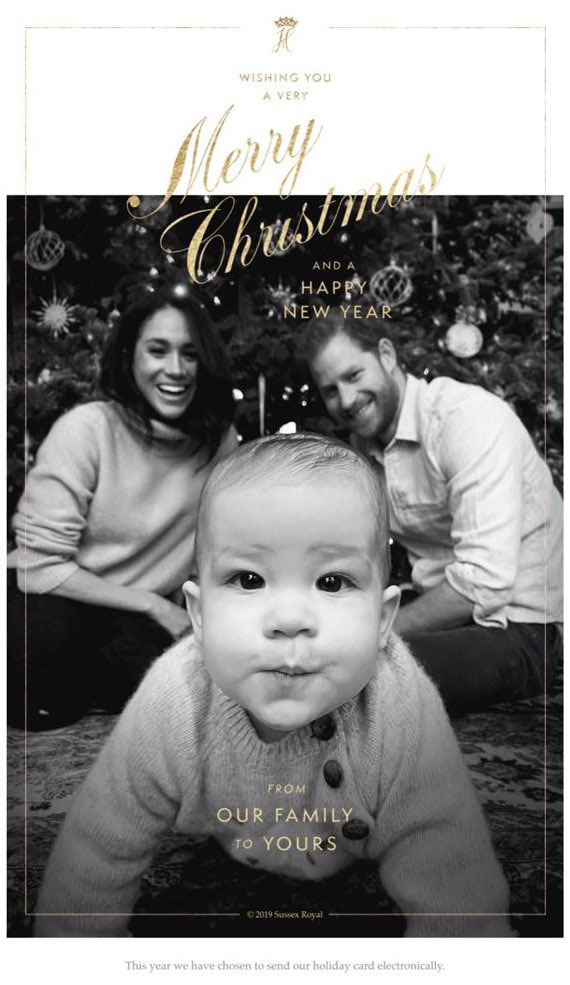 Meghan Markle Prince Harry Archie Christmas-card-2019