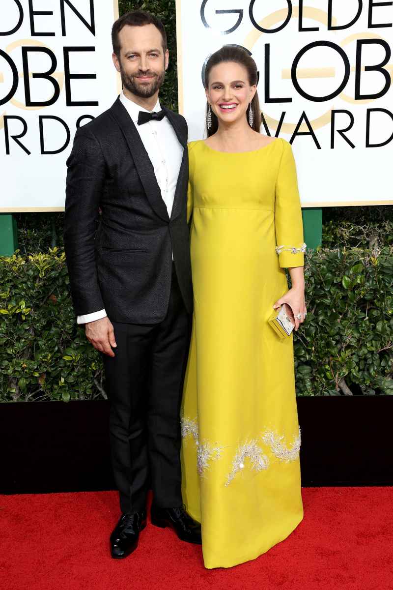 Benjamin Millepied and Natalie Portman Baby Bumps at the Golden Globes