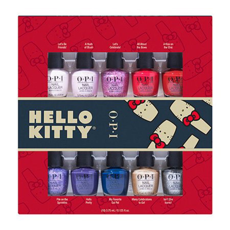 OPI Nail Polish, Mini Hello Kitty Holiday 2019 Collection (Set of 10),