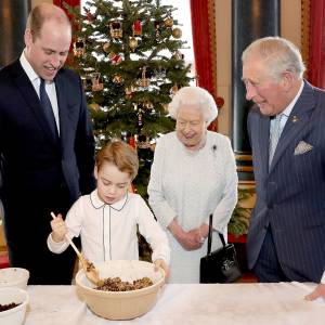 Prince George Adorably Struggles to Mix Christmas Pudding in New Video and the Queen Laughs