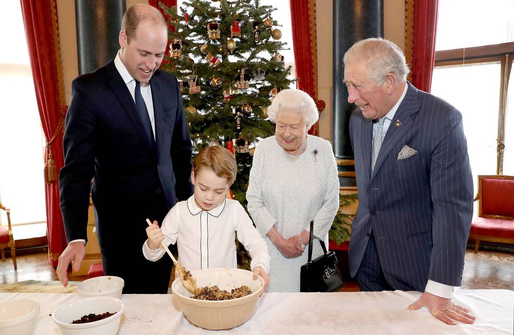 Prince George Adorably Struggles to Mix Christmas Pudding in New Video and the Queen Laughs