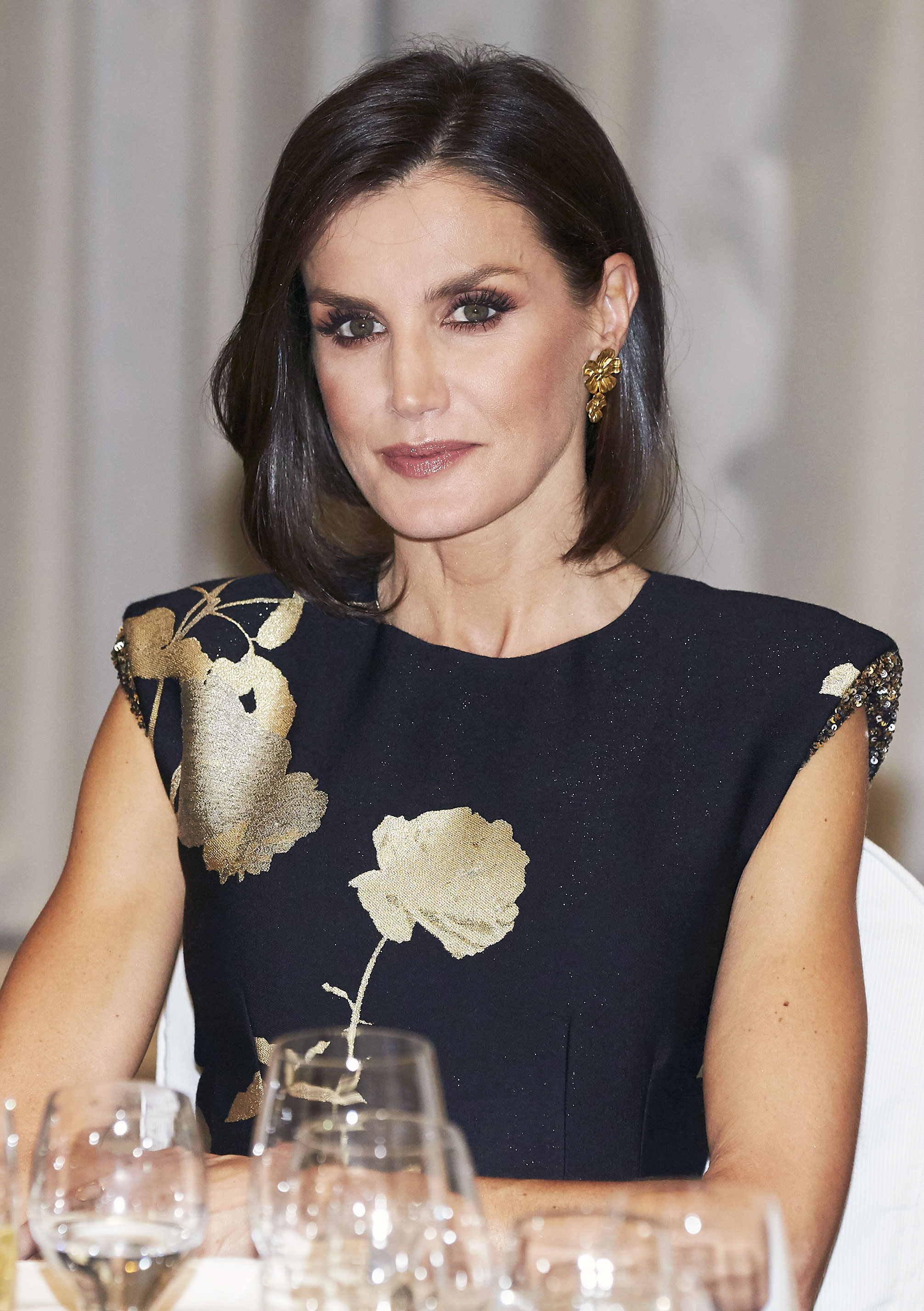 Queen Letizia Floral Gown November 28, 2019