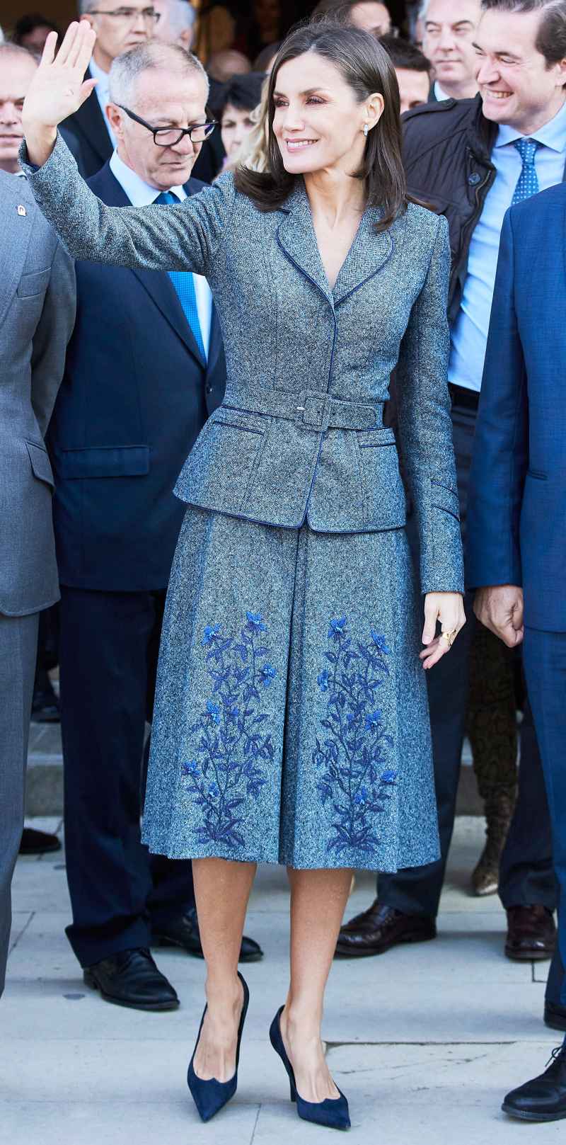 Queen Letizia Grey Skirt December 5, 2019