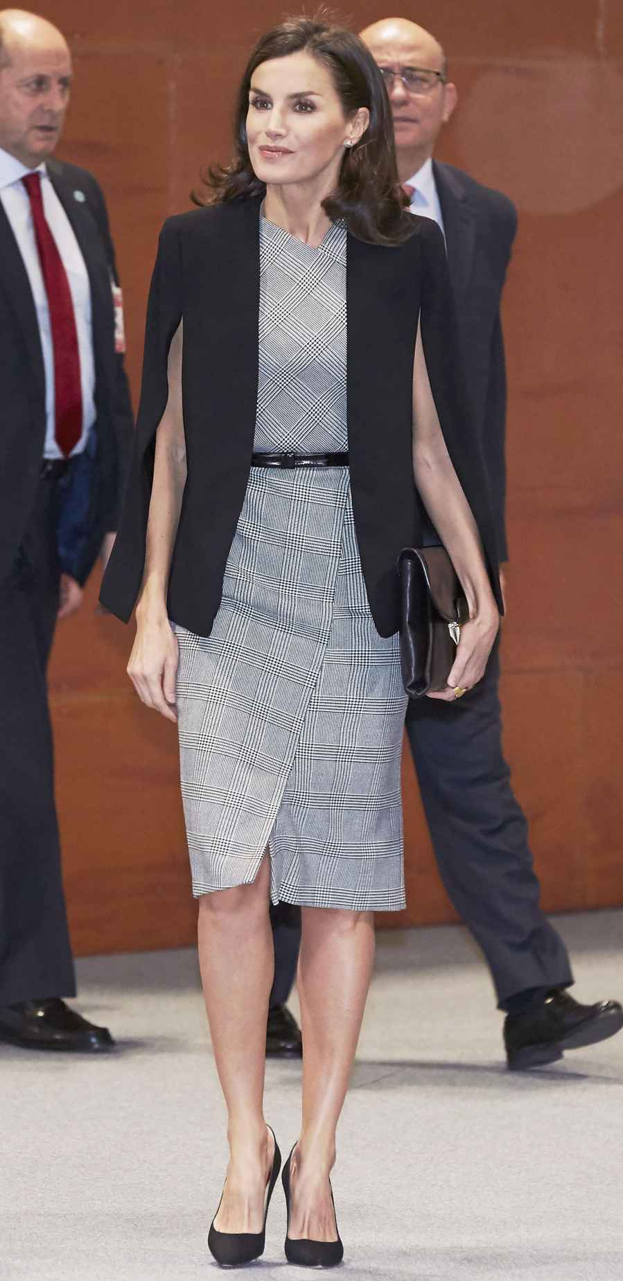 Queen Letizia Plaid Dress December 11, 2019