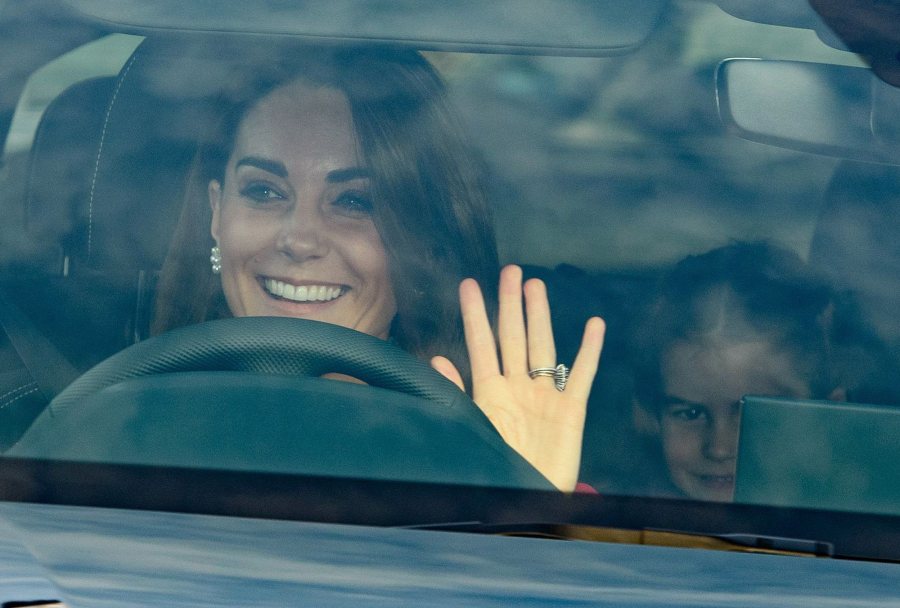 Royal Family Arrives at Queen Elizabeth’s Annual Christmas Lunch With Prince George in the Front Seat