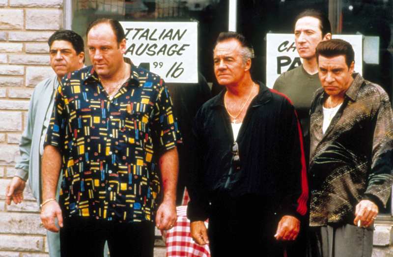 The Sopranos , Steven R Schirripa, James Gandolfini, Tony Sirico, Federico Castelluccio, Steve Van Zandt 57th Golden Globe Awards 2000