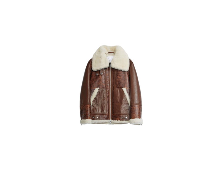 The Arrivals Shearling Moto Jacket Buzzzz o Meter