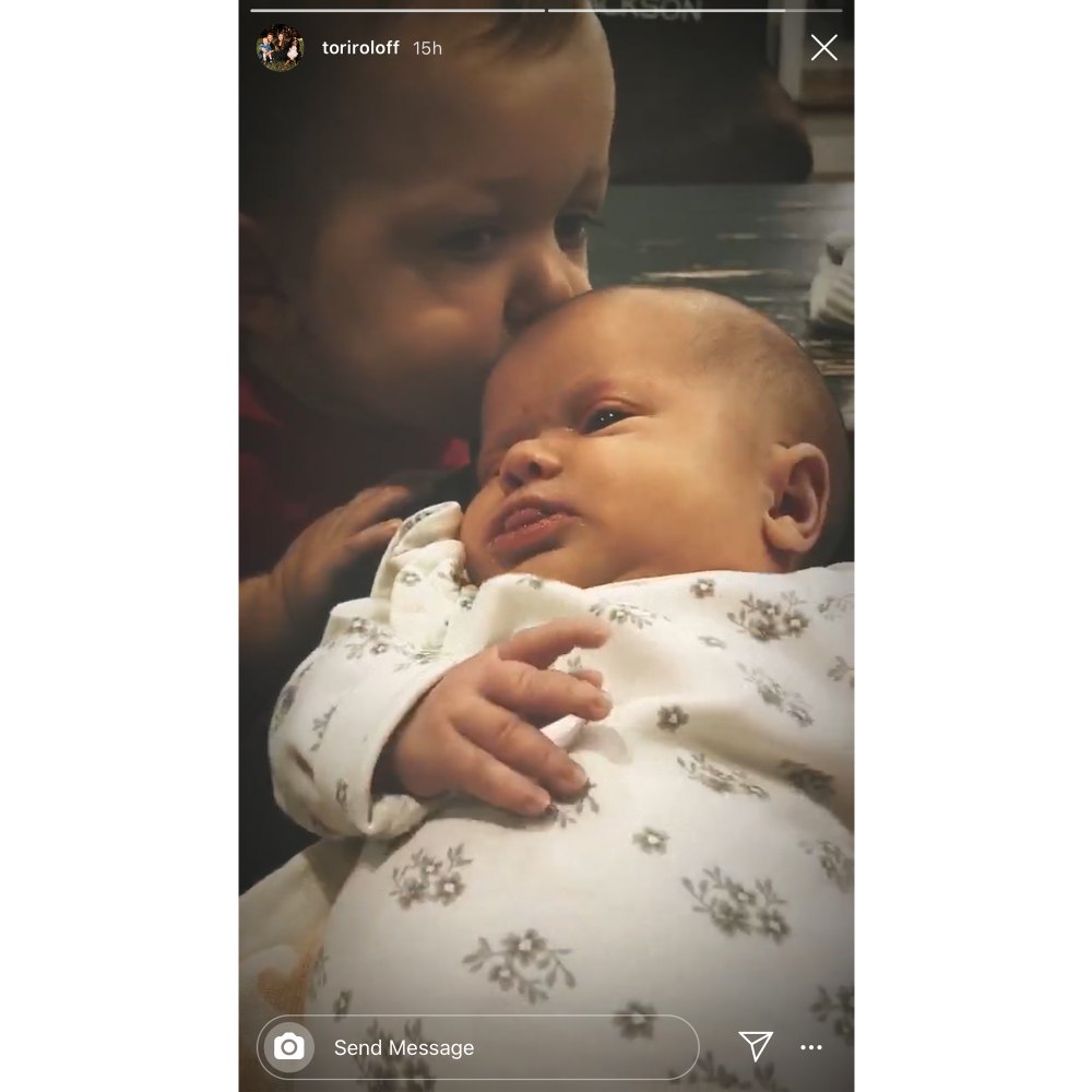 Tori Roloff's Son Kisses Infant Sister