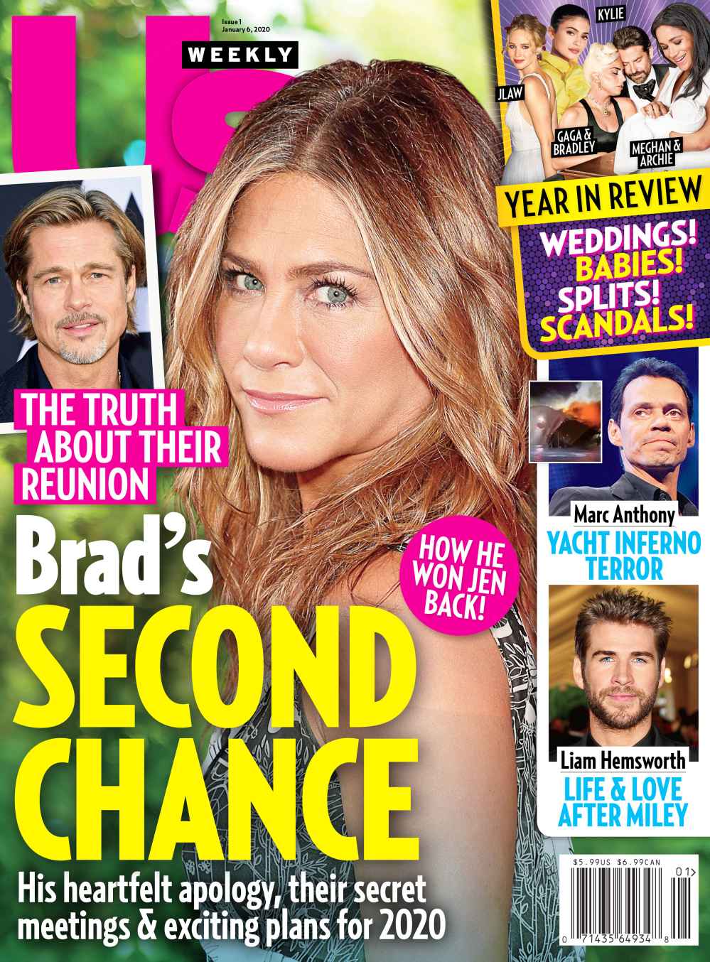 Us Weekly Cover Issue 0120 Jennifer Aniston Brads Second Chance